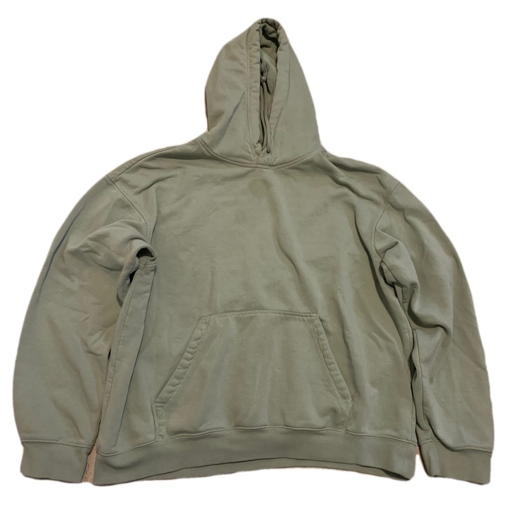 H&M Relaxed Fit Hoodie Sweatshirt - Light Sage Green - Size L